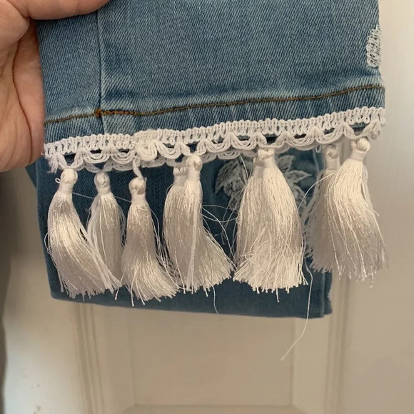 Goldenpoint  Floral Tassel Jeans - Picture 3 of 7